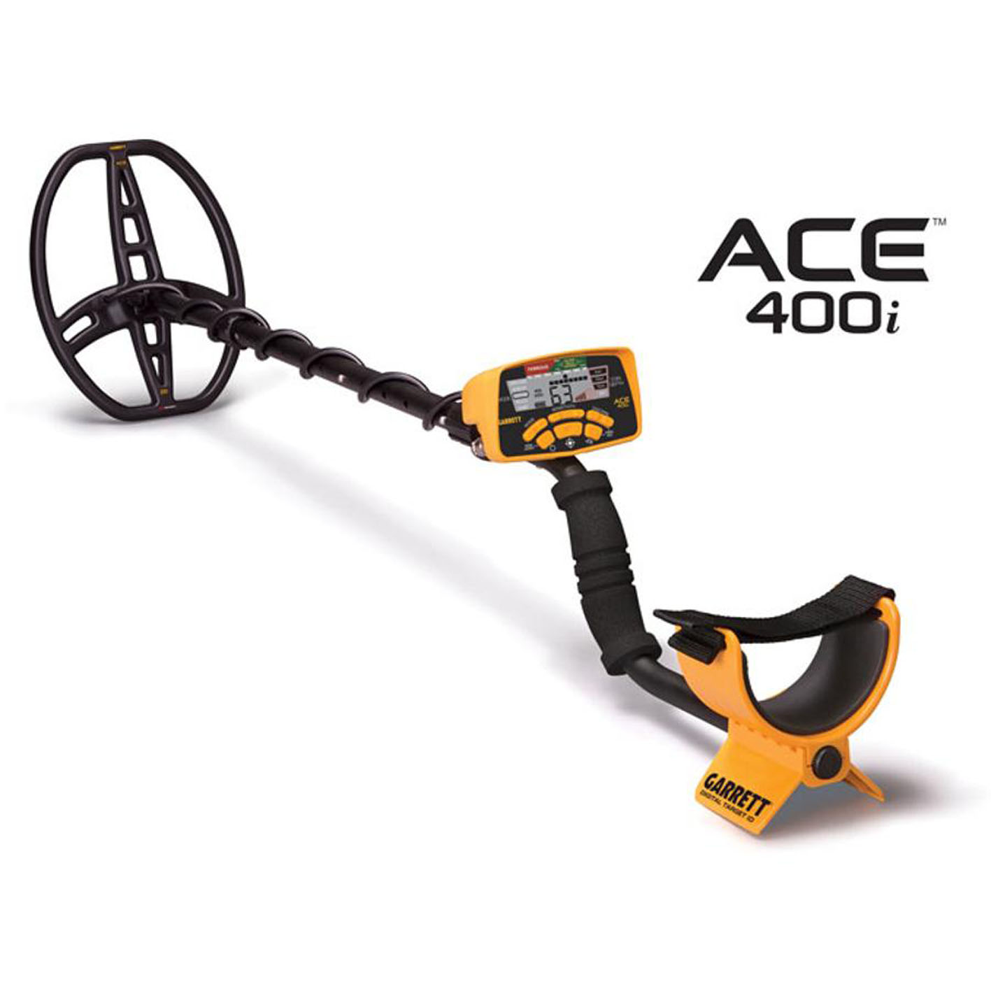 Garrett ACE 400i Metal Detector with Stem Stability Adjustable Frequency