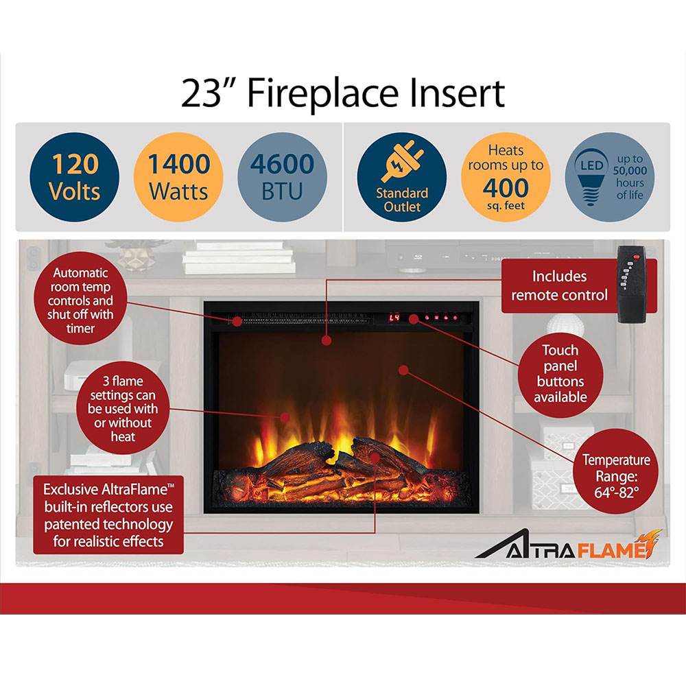 Ameriwood Home Farmington Fireplace TV Stand, for TVs up to 60