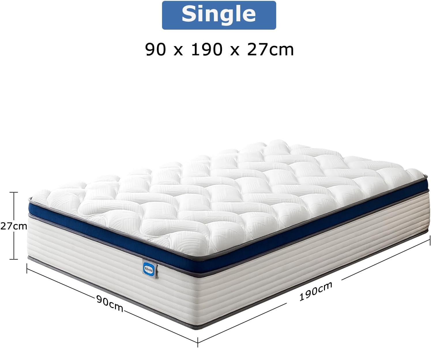 SEZMOONSI Double mattress, size 1 (150x200x27 cm)