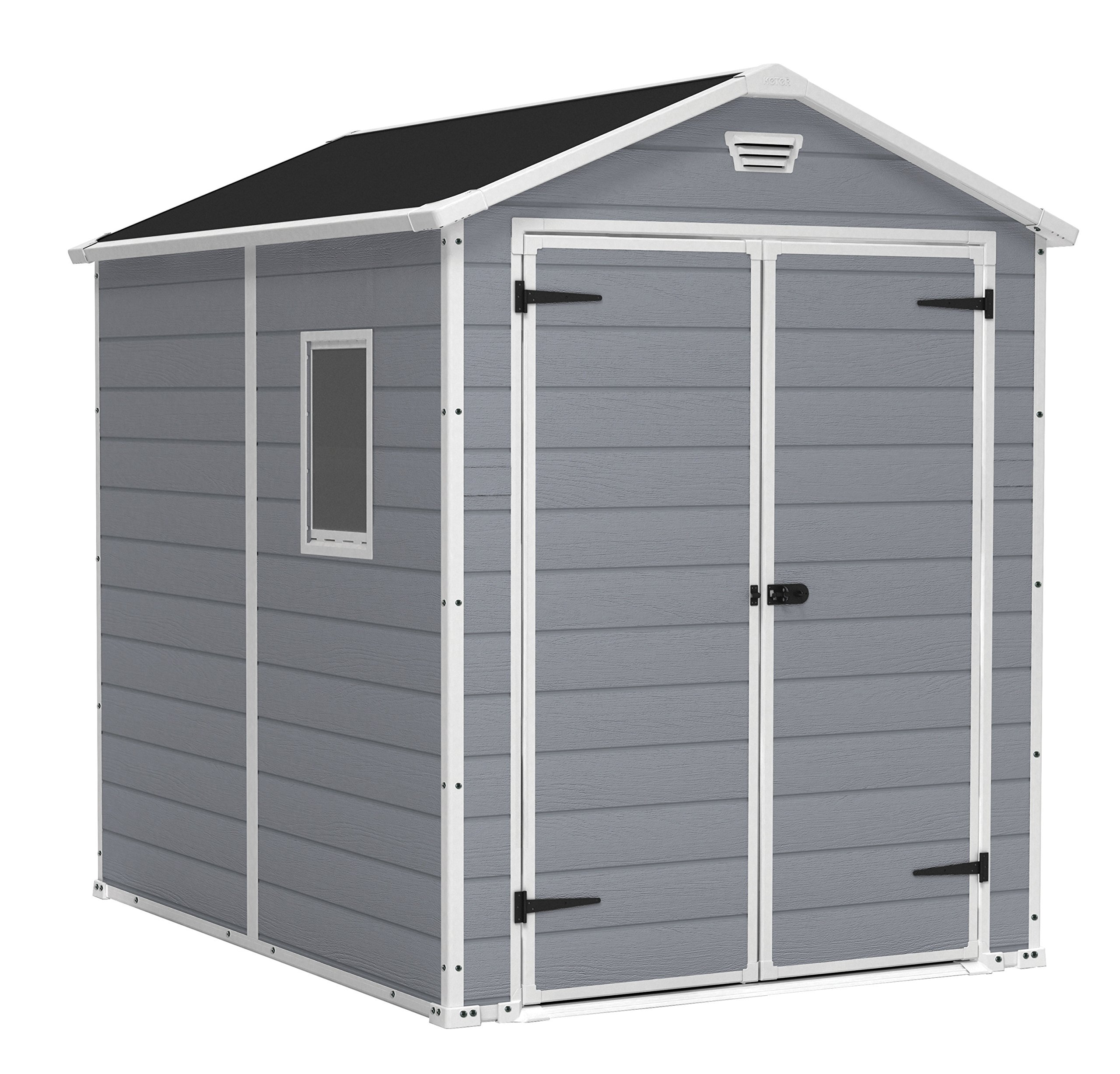 【Storage Shed】6x8 Resin Outdoor Storage Shed - Perfect to Store Patio Furniture, Garden Tools Bike Accessories