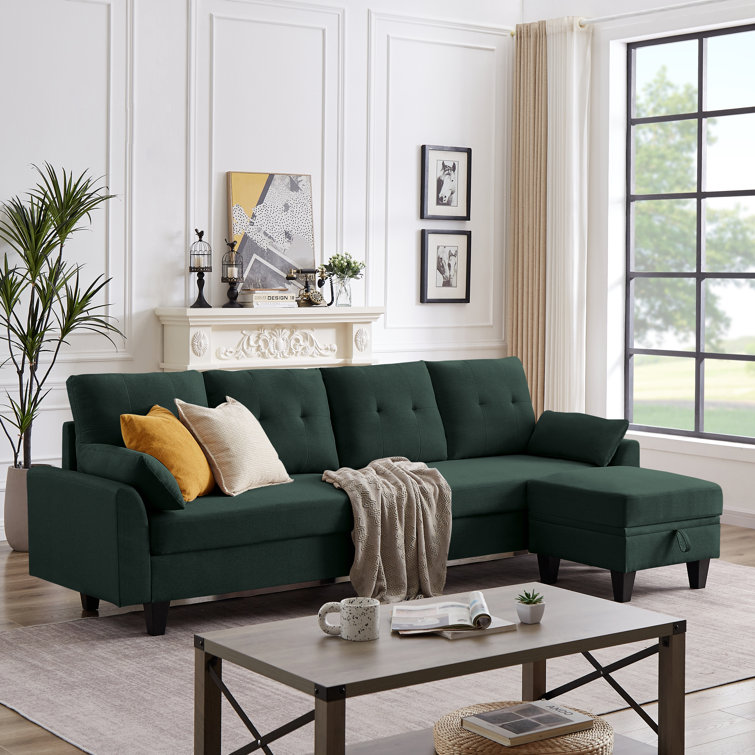 Linnzi 101'' Upholstered Sectional Sofa With Chaise