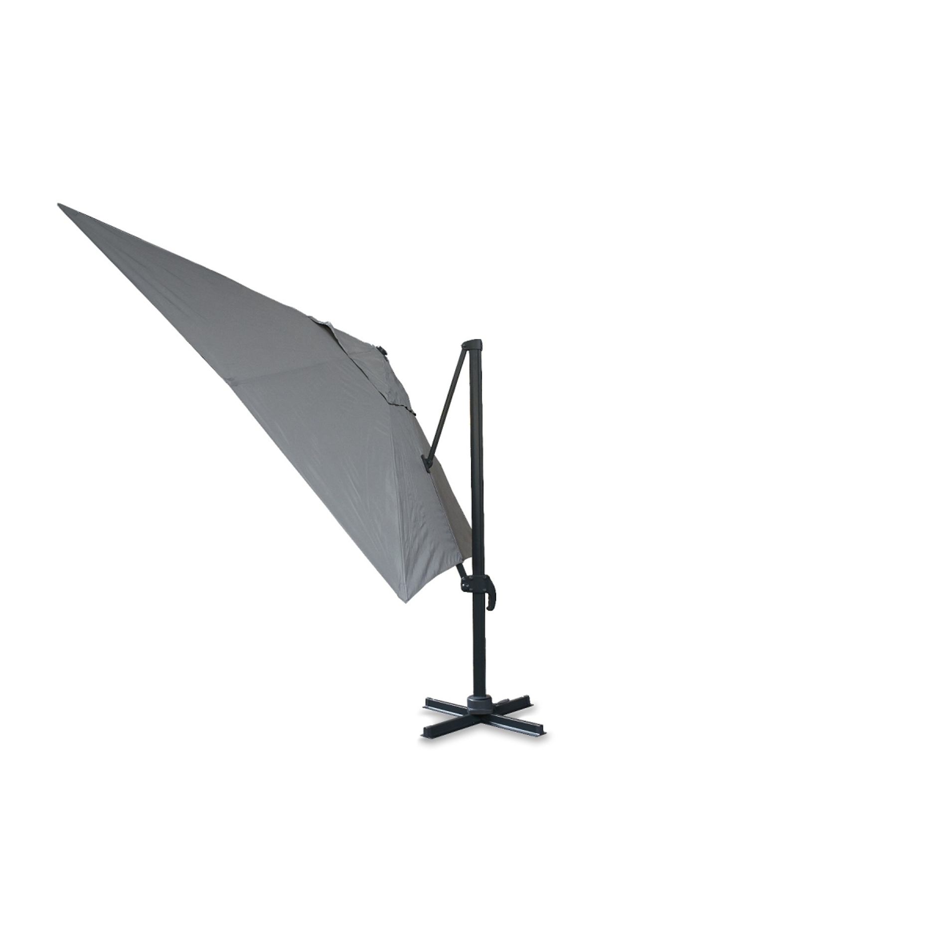Grey 3m Square Rotating 360 Degree Cantilever Parasol