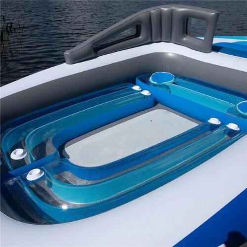 New Trending Inflatable Floating Water Row Bed Island 6 Person Pirate Pool Rafts