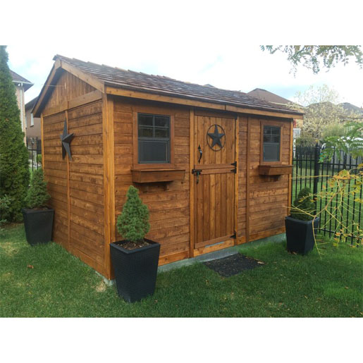 Cabana 12 ft. W x 8 ft. D Wood Storage Shed