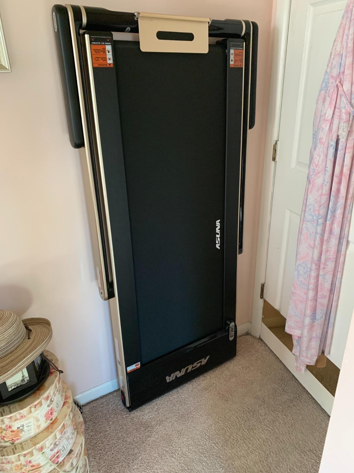 ASUNA Premium Slim Folding Treadmill Running Machine with Speakers for Home Gyms.