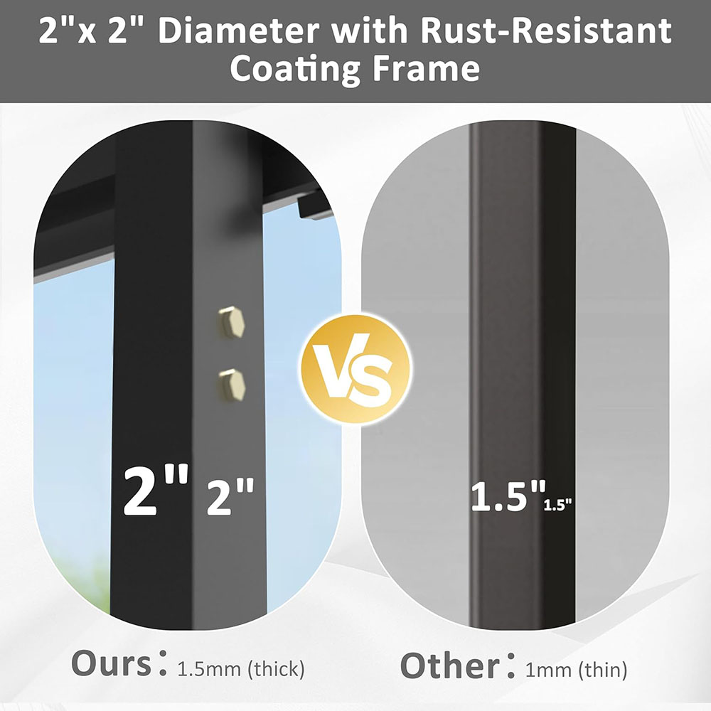 MUPATER Metal Carport, Heavy Duty Outdoor Carport Kit