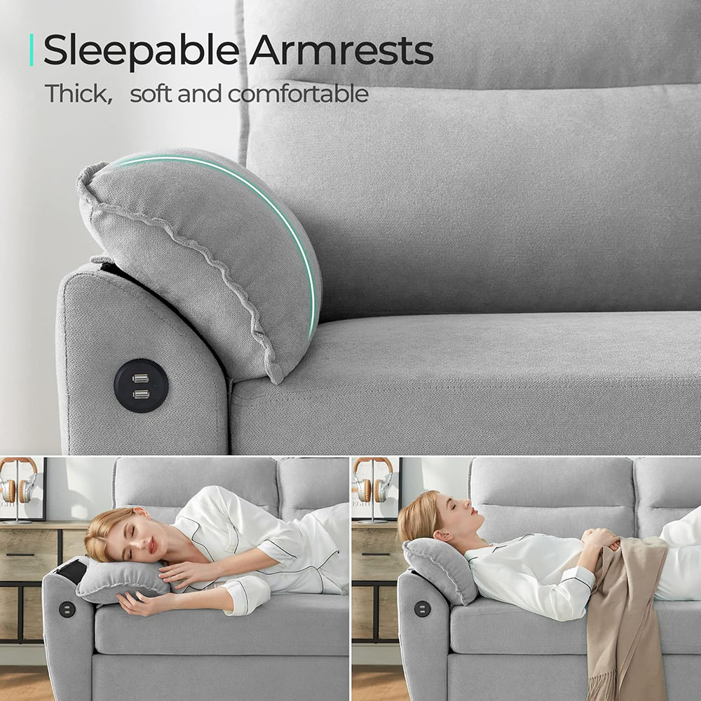 LINSY HOME Reversible Sectional Couch