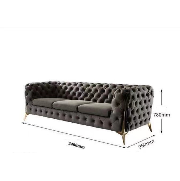 Postmodernes leichtes Luxussofa Vier-Personen-Sofa im italienischen Stil Wohnzimmer im Hongkong-Stil gro?formatige Villenm?belanpassung