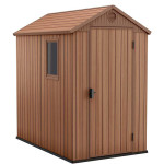 KETER DARWIN 4x6 SHED GARDEN STORAGE BROWN