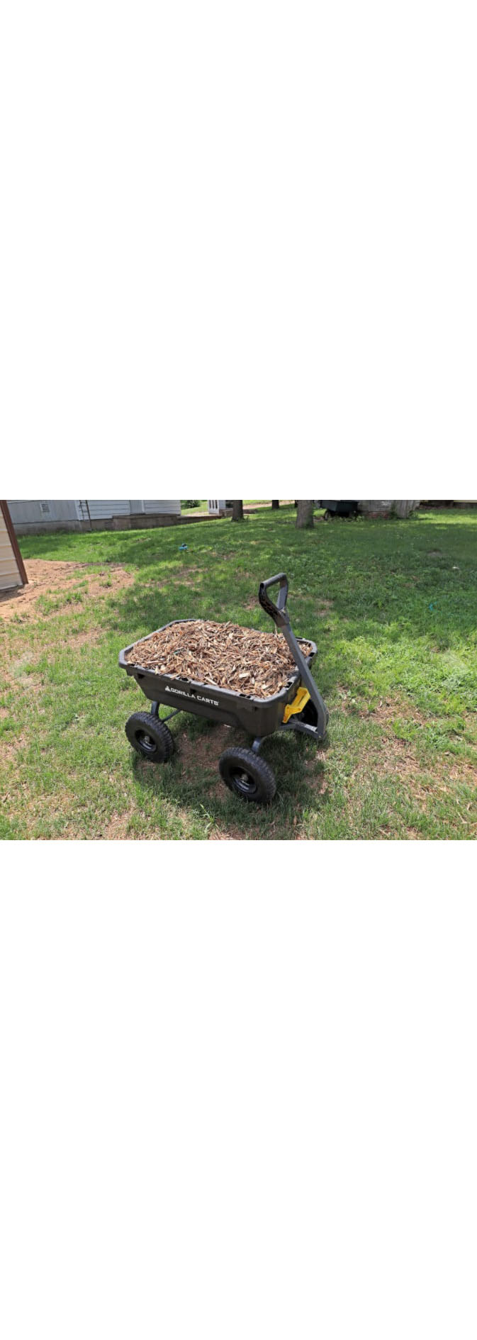 Gorilla Carts 7GCG-NF 7 cu ft heavy duty polyethylene garden tipper with flat-free tyres, black