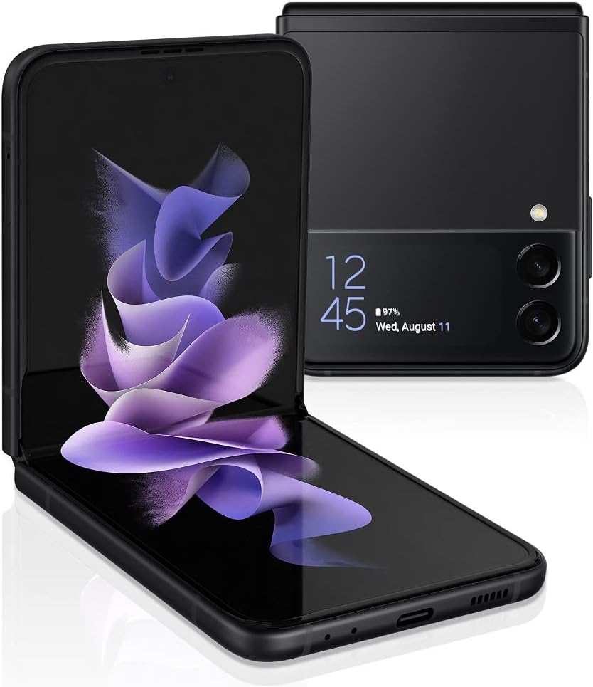 SAMSUNG Galaxy Z Flip 3 5G Cell Phone, Factory Unlocked Android Smartphone, 128GB, Flex Mode, Super Steady Camera, Ultra Compact